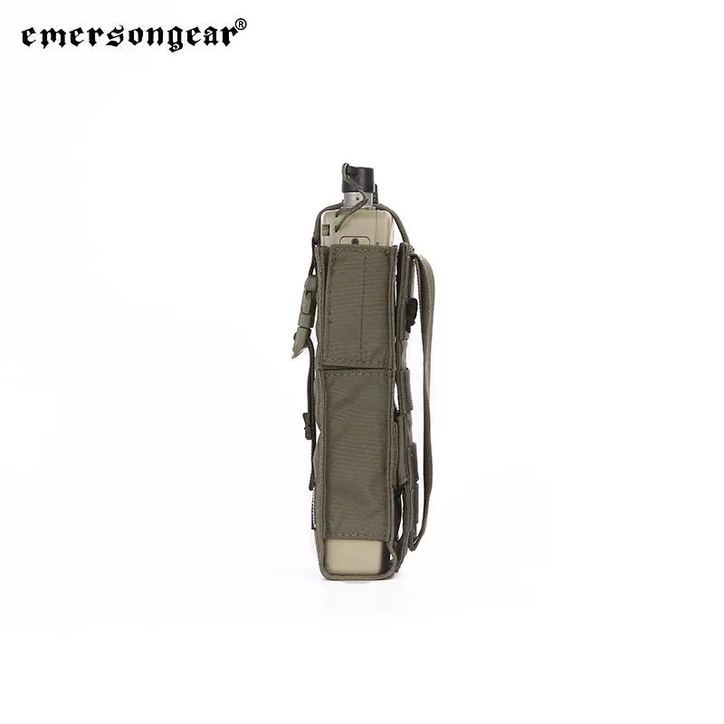 Emersong PRC148/152 Radio Pouch Walkie Talkie Holder Waist Bag Molle Pocket W/ Release Airsoft Hunting Outdoor Nylon