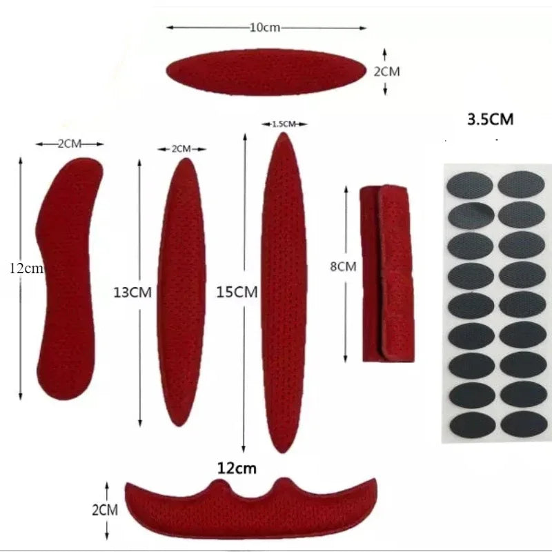 27pcs/set Helmet Padding Kits Sealed Sponge Replacement Motorcycle Bicycle Cycling Universal Foam Pads Set