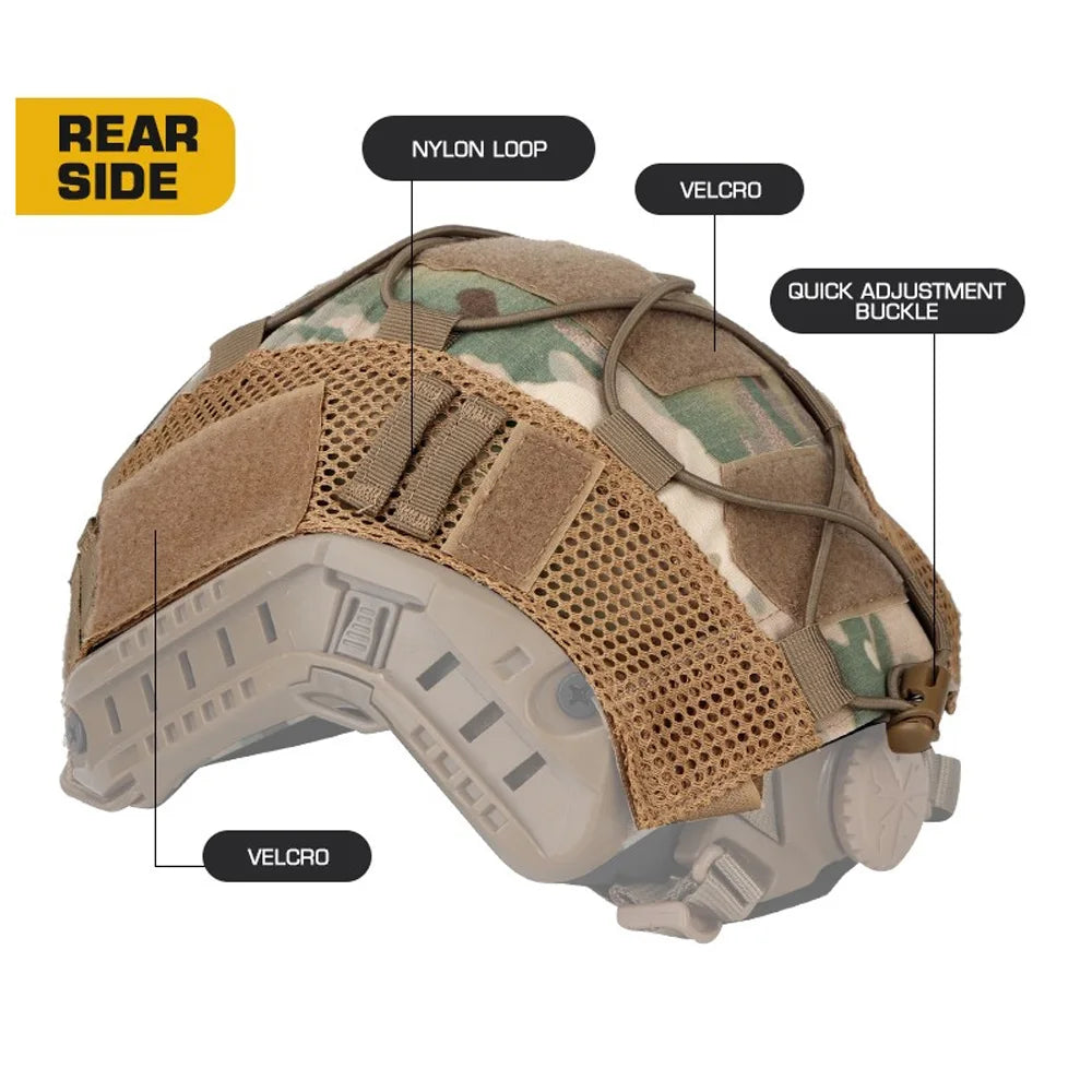 OPHIDIAN  Helmet Cover for Fast MH PJ BJ OPS-Core Helmet Airsoft Paintball Helmet Cover with Elastic Cord