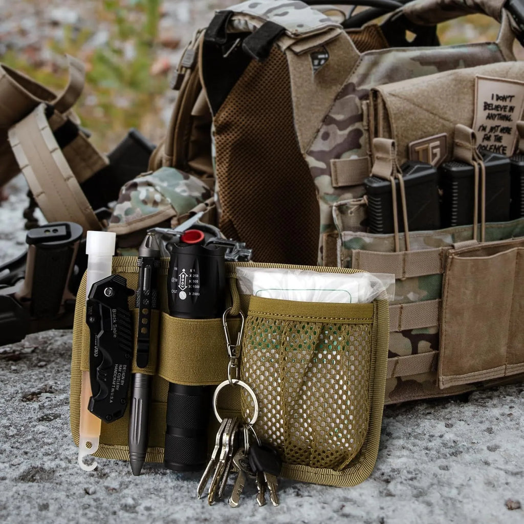 Tactical Accessory Expansion Tool Modular Hook Loop Panel EDC Organizer for Backpack Vest Camping Hunting Accessories