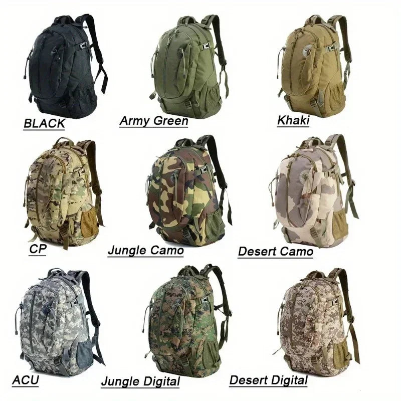 40L Military Tactical Bags Army Molle Backpack Hiking Climbing Rucksack Waterproof Trekking Camouflage Mochila Assault Backpak