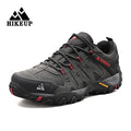 HIKEUP Men's hiking shoes Mountain trekking outdoor shoes Wear-resistant Men walking Suede leather High quality fashion sneakers