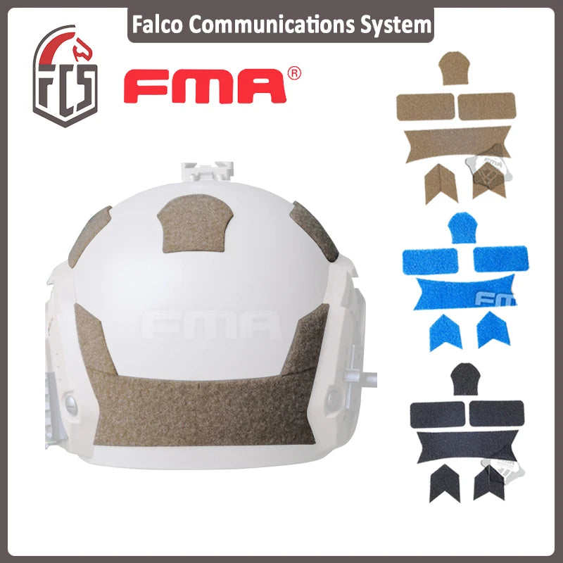 FMA Outdoor Maritime Helmet Velcro Set – Helmet Hook & Loop Patches BK/DE/FG/PK/BLUE TB876