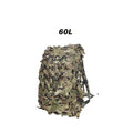 3D Camo Net Backpack Cover 60L 80L  Laser Cut Camouflage Hunting Backpack Cover Paintball Paratrooper Hunting Accessories