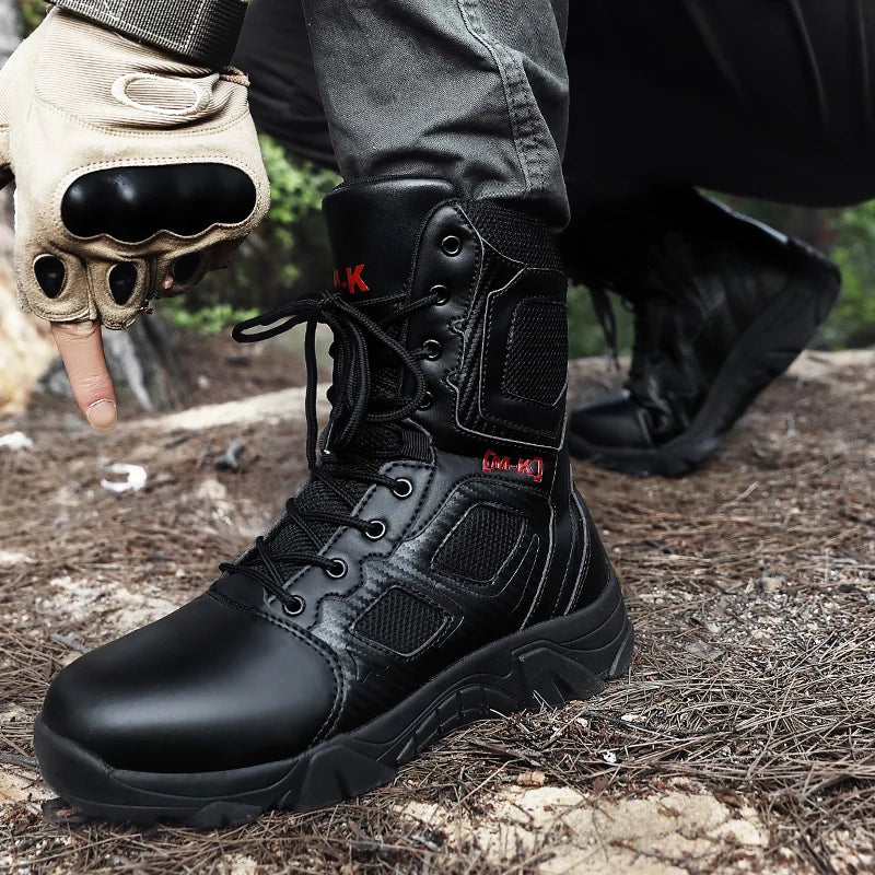 Work Safety Shoes Men Construction Ankle Boots Men Security Steel Toe Cap Men's Boots Male Anti-smashing Work Boots Big Size 47