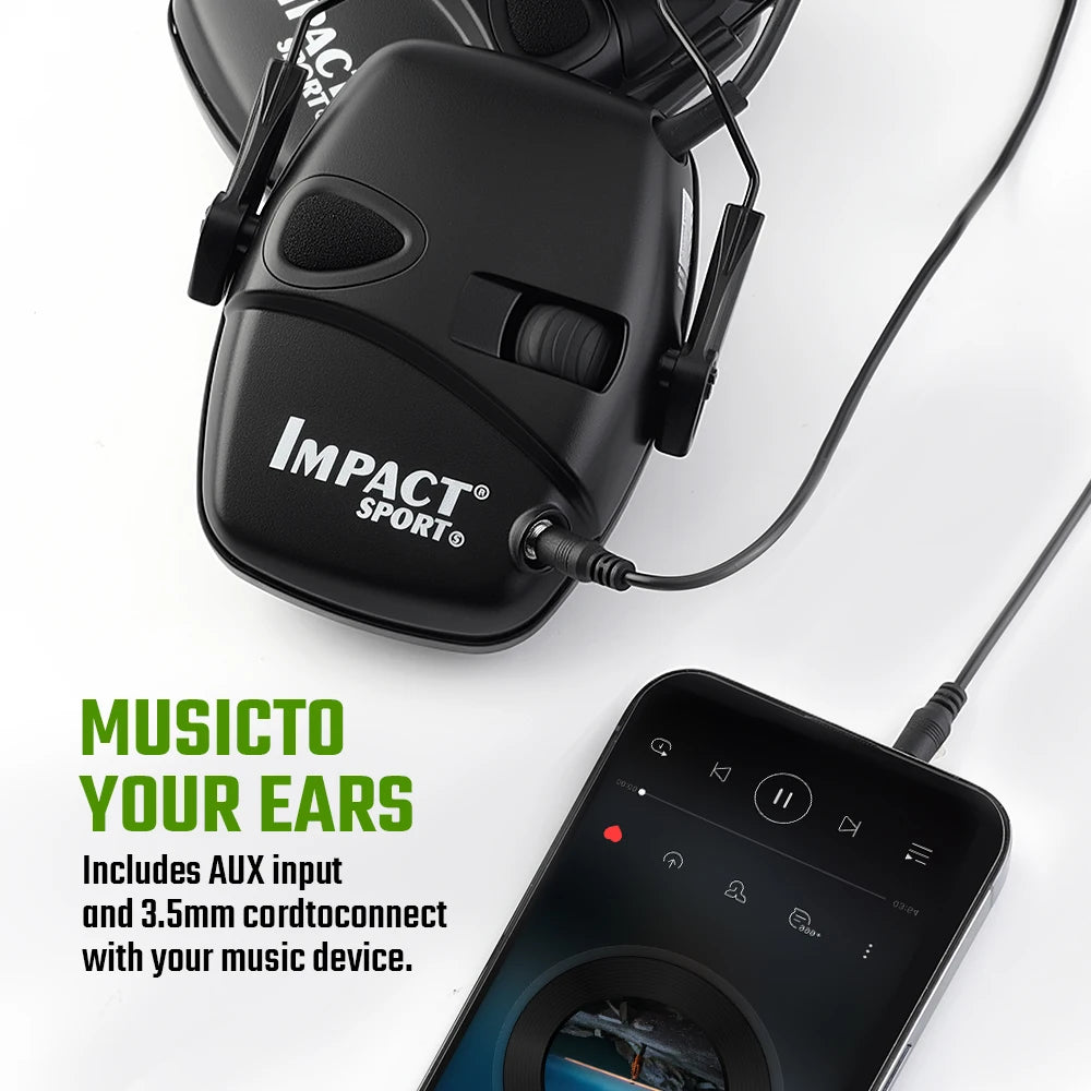 Tactical Helmet Mounted Electronic Earmuff FAST Rail Compatible Sound Amplification Noise Reduction Headset for Shooting Hunting