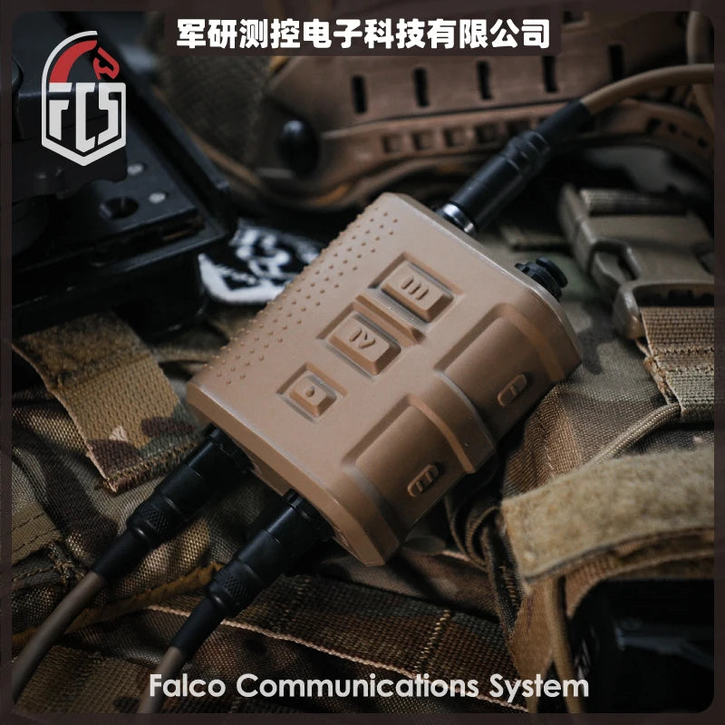 NEW FCS-TACTICAL V60 PTT Multiple Functions Two Communication Channels for AMP Headset and PRC148 152 Radios