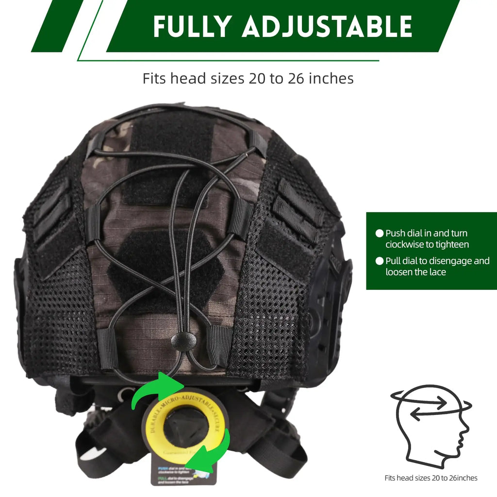 Delta Force: Hawk Ops Tactical Helmet Set for Vyron Role-Playing Airsoft Shooting Protective Equipment with Headset Mask 10-Pce