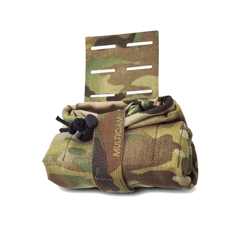 Tactical Foldable Pouch Multicam Airsoft EDC Molle Dump Pouch Gear Outdoor Hunting Recycling Storage Magazine Waist Bag