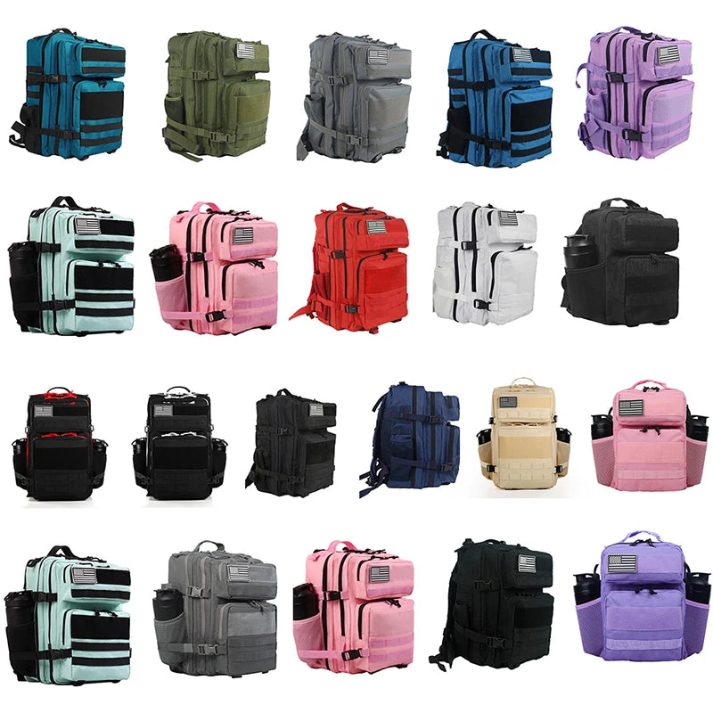 15/25/45L Camping Hiking Backpack Tactical Bag Outdoor Travel Hiking Bags Large Capacity Waterproof Gym Rucksack For Women Men