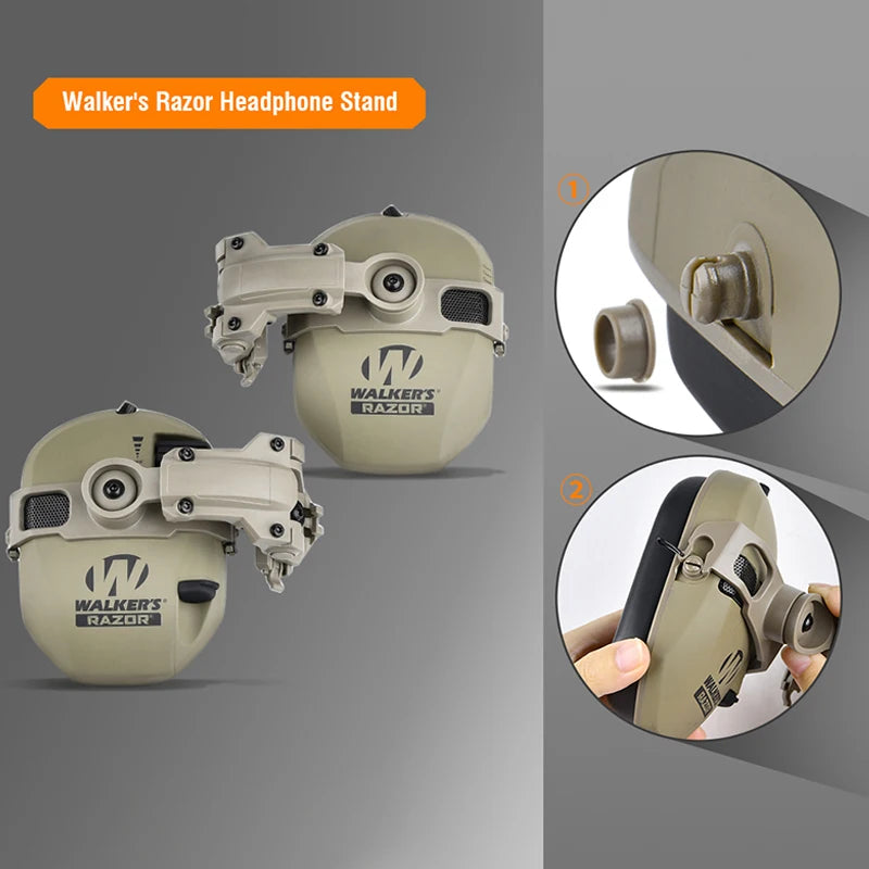 Tactics Hanging Fast Helmet Headphone Stand 360°Rotation Impact Sport Earphone Bracket Adapter ARCWalker's Razor Headset Mount