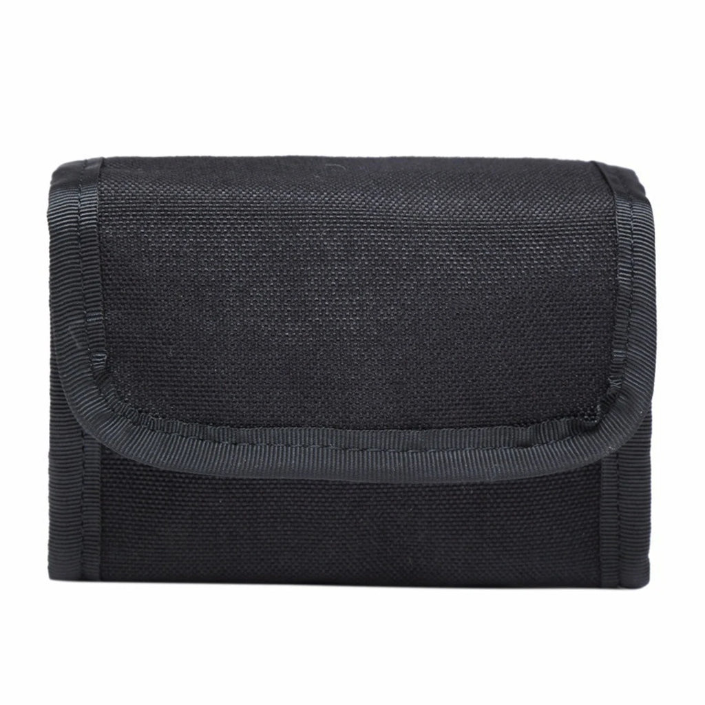 Multi functional accessory bag with fixed elastic band inside, flip cover design, snap fastener for more secure fixation