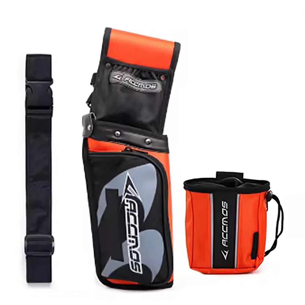 ACCMOS Archery Reverse Arrow Quiver And Arrow Release Hold Pounch bag for Shooting Hunting Durable for Outdoor Activities