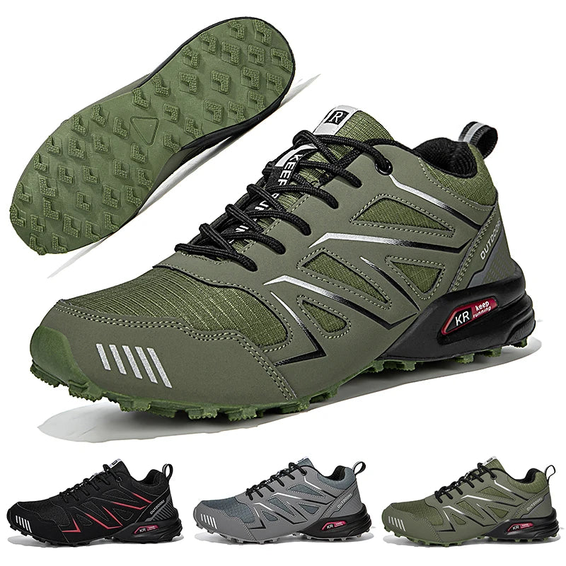 Men Waterproof Hiking Shoes Non-Slip Hunting Boots Outdoor Tactical Training Sports Shoes Men Walking Hiking Travel Shoes