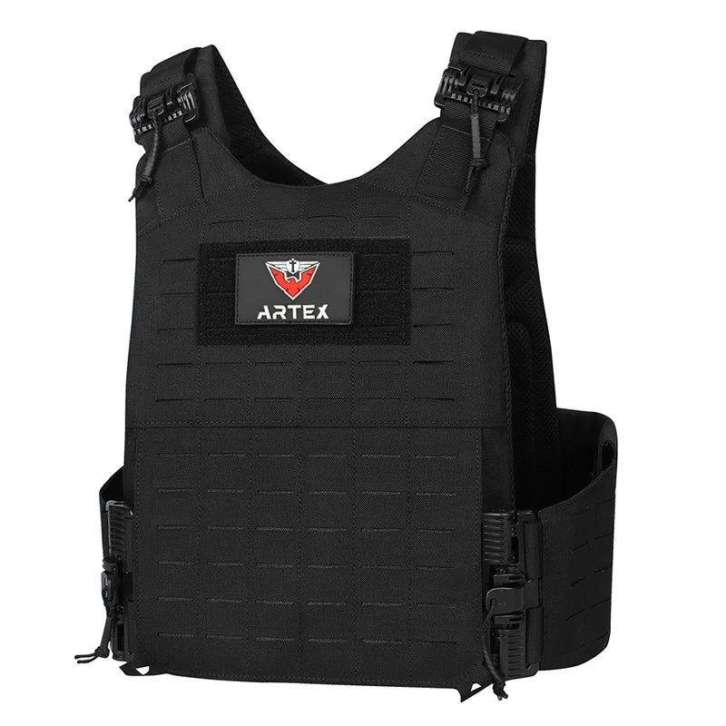 Artex Tactical Vest Quick release 1000D Nylon modular cutting tactical hunting vest Black Lightweight Weighted Vest