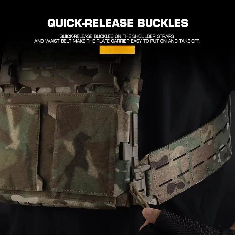 Tactical ARC Plate Carrier V2 Assault Rig CS Militar Training Protection Vest with Quick Release Clasp MOLLE System