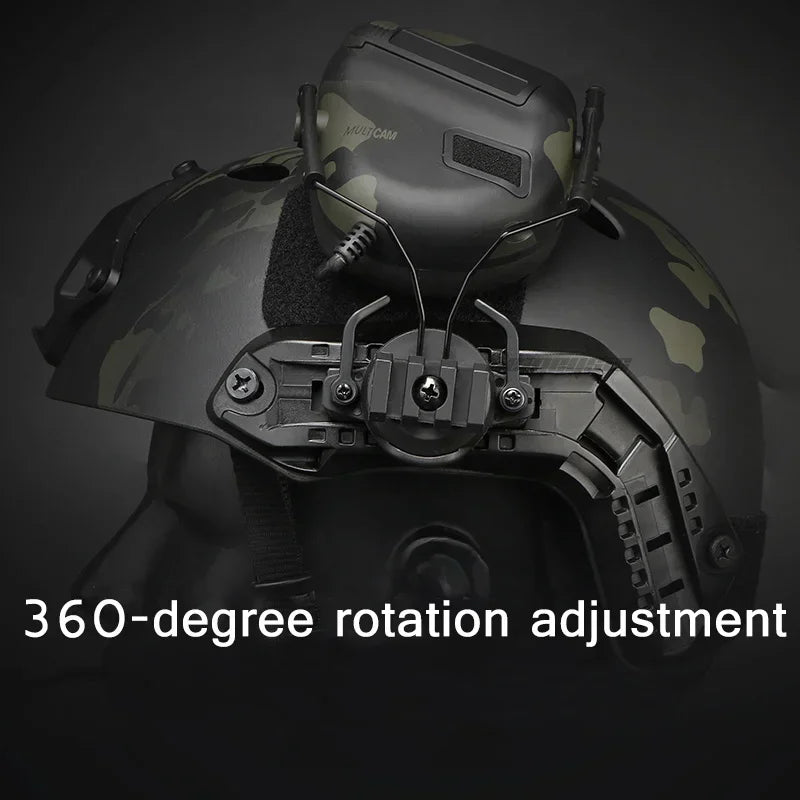 Tactical Headset Holder Fast Helmet  Rail Suspension Bracket Hunting Shooting Headset Bracket Helmet Rail Adapter Set