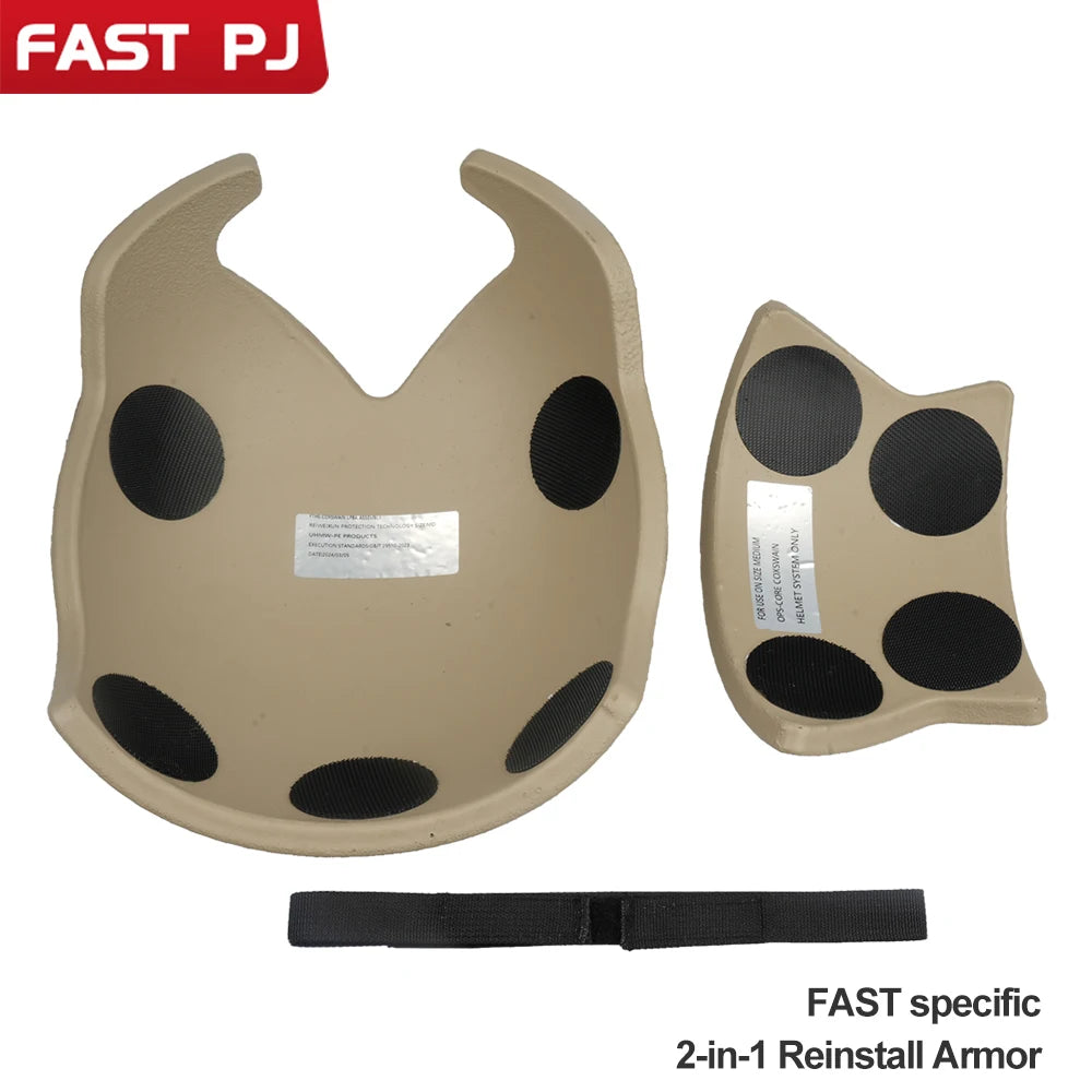 FTHS Series FAST Helmet - NIJ IIIA Level PE Fiber Shell | 2-in-1 Reassembly Bulletproof | Civilian Military-Style Accessory
