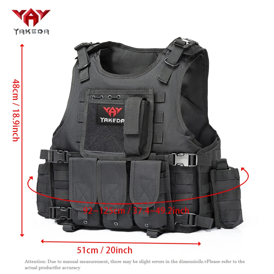 YAKEDA quick detachable outdoor adventure equipment vest, quick detachable lightweight multi-functional outdoor vest