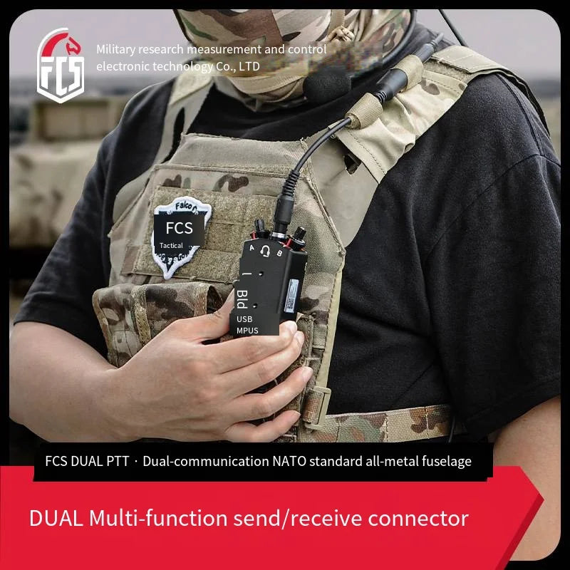 All-metal CNC Refined Version MPU5 DUAL PTT Intercom Strategic Headphone Dual PTT