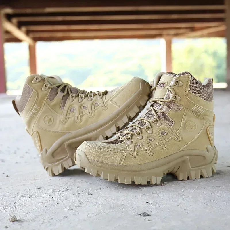 Men's Hunting Boot Hiking Mens Ankle Boot Tactical Big Size 39-46  Boot Male Shoes Work Safety Shoes Motocycle Boots