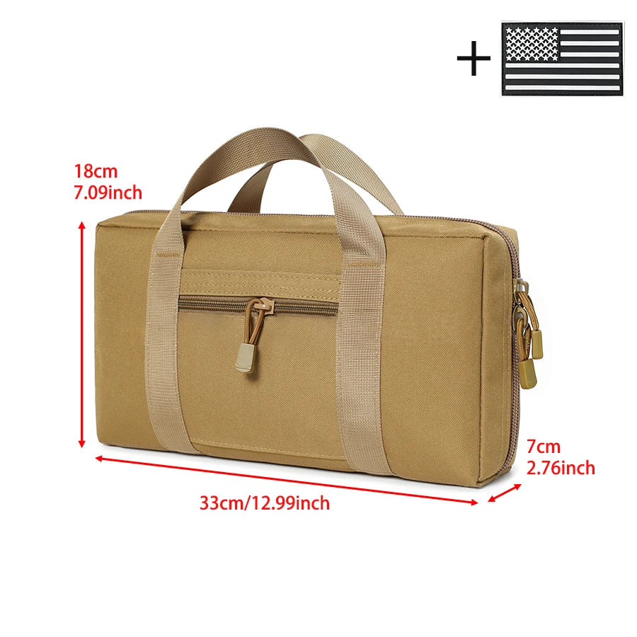 Outdoor sports handbag multifunctional tool storage bag partition storage design widened ribbon handle