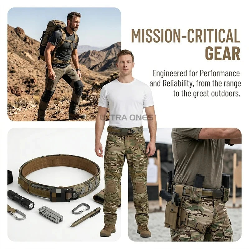 Airsoft Battle Belt Outdoor CS Training Tactical Belts MOLLE System Magnetic 2 in 1 Waist Belt Hunting Gear Accessories
