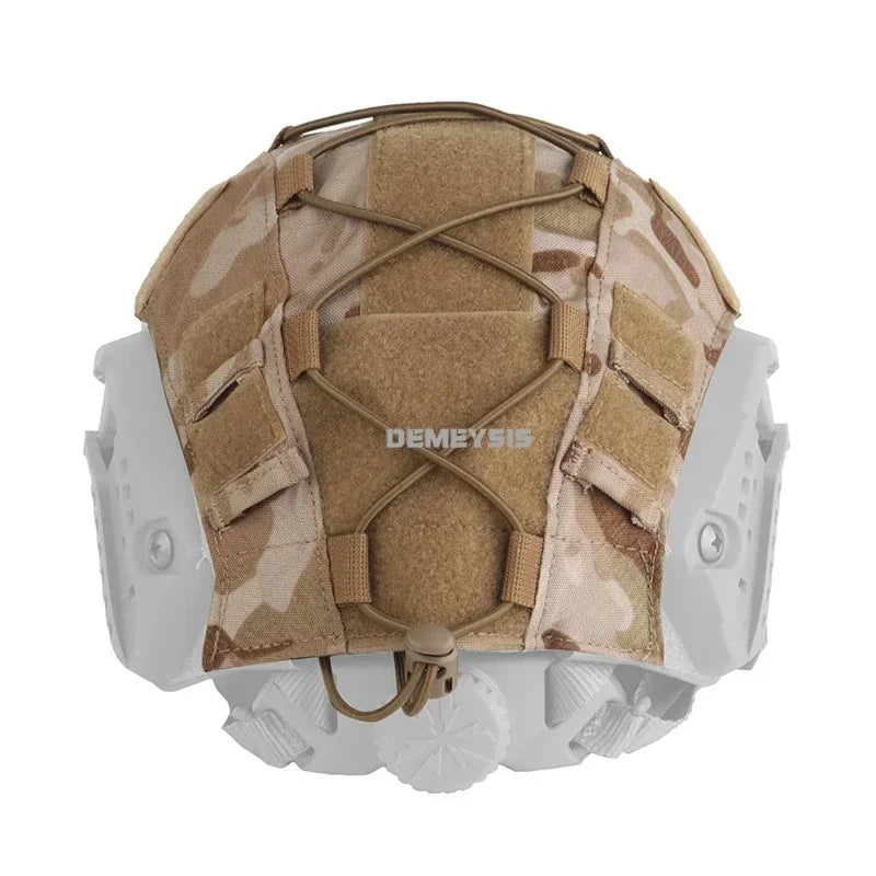 Tactical Helmet Cover for MH PJ BJ FAST SF HIGH CUT Helmets Shooting Combat Helmet Cover with Elastic Cord
