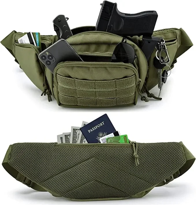 Hunting Waist Bag Men's Tactical Fanny Pack Water-proof Molle Hiking Climbing Mobile Phone Belt Pack Outdoor Sport Combat Bags