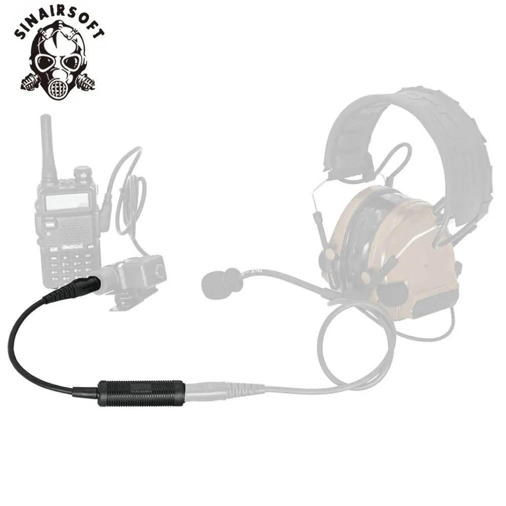 Z Tactical Hunting Wiring Transform Adapter Z-TAC  Softair Headset Connect PTT Ztac Airsoft Headphone Accessories Z145