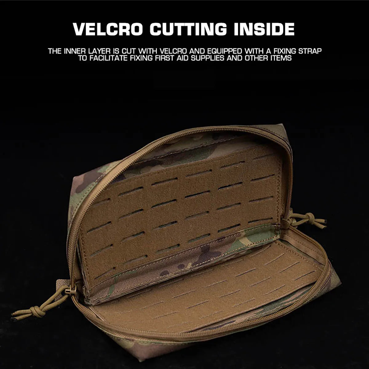 POSEIDON DEFENSE ATTACKER Horizontal First Aid Kit Bag IFAK Pouch Molle Pouch with fixing Internal Straps
