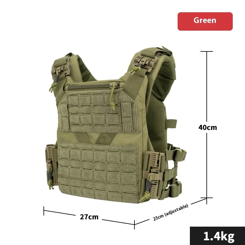 Gilet Tattici Modulari a Sgancio Rapido, Gilet Da Caccia Molle CS, Airsoft Vest, Plate Carrier Tactical