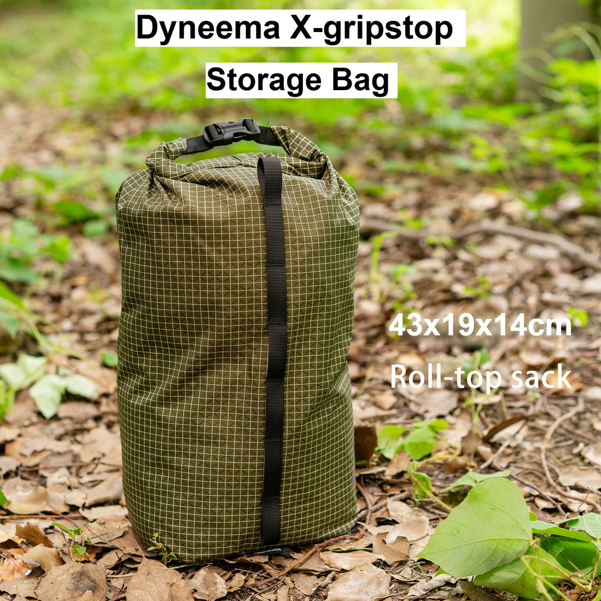Dyneema X-gripstop storage bag 10L Ultralight 70g Roll-top compression bag DuraFlex Buckle Camping Hiking Outdoor storage bags
