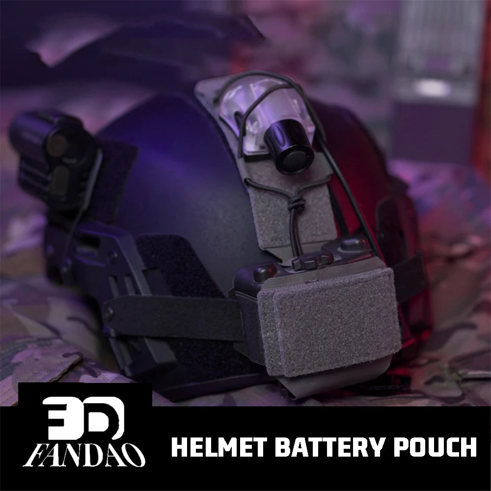 Tactical Helmet Battery Pouch Counterweight Pouches Paintball Helmet Battery Storage Case Balance Weight Pack Bag with Hook&Loop