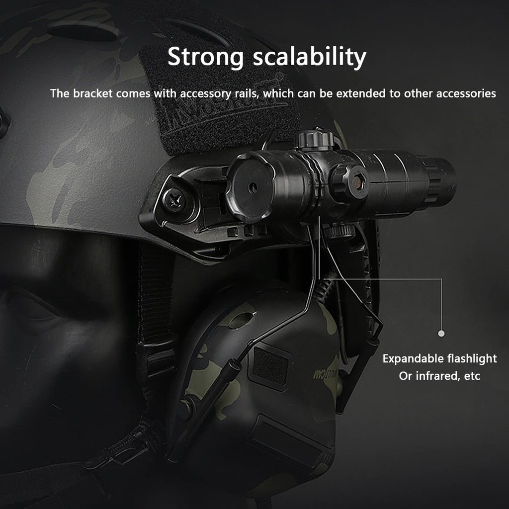 Tactical Gen5 Helmet Headset Foldable No-Pickup Version Shooting Noise-Cancelling Headphones Hunting PTT Fast Helmet Adapter