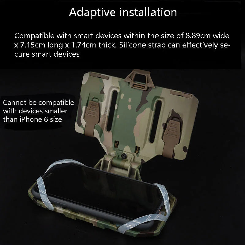 Outdoor Sports MOLLE Folding Navigation Board Mobile Phone Holder Tactical Chest Rig Bag Map Case Admin Panel Hunting Gear