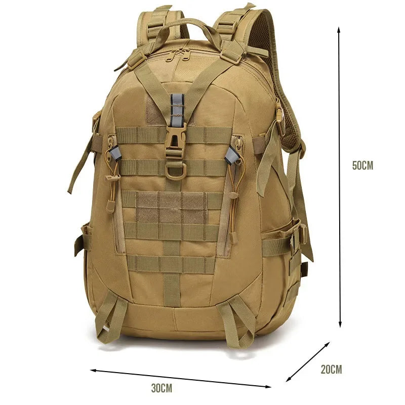 Camping Backpack Men's Bag Travel Bags Tactical Molle Climbing Rucksack Hiking Outdoor Reflective Shoulder Fishing Laptop Bag