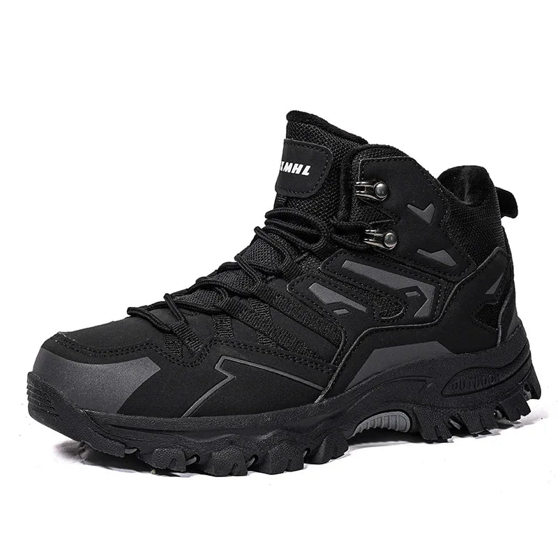 Men's Hiking Shoes Women's Plus Velvet Warm Hiking Shoes Rainproof Non-slip Hiking Shoes Outdoor Hunting Tactical Sports Shoes