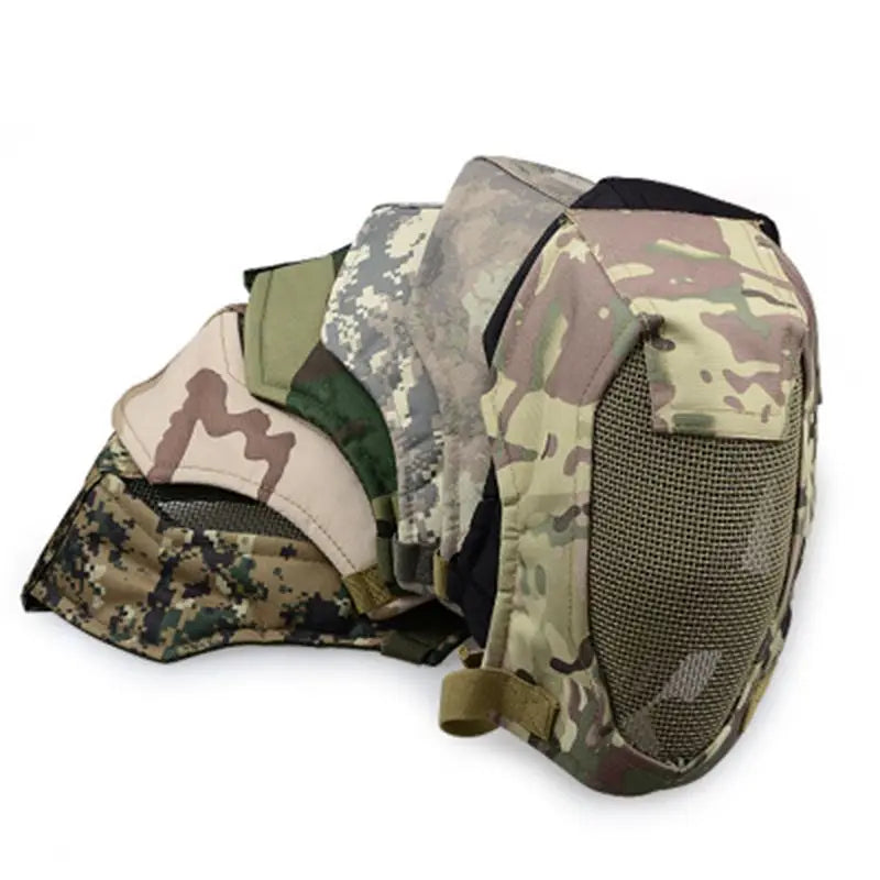 Tactical V3 Fencing Mask Face Protective Head Cover Paintball Mask Accessory Face-shield Outdoor Game Metal Net Protective Masks