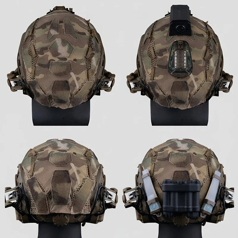 Upgrade FAST SF Super High Cut Helmet Cover Breathable Magic Patch Mount Outdoor Hunting Shooting Airsoft Helmet Cover