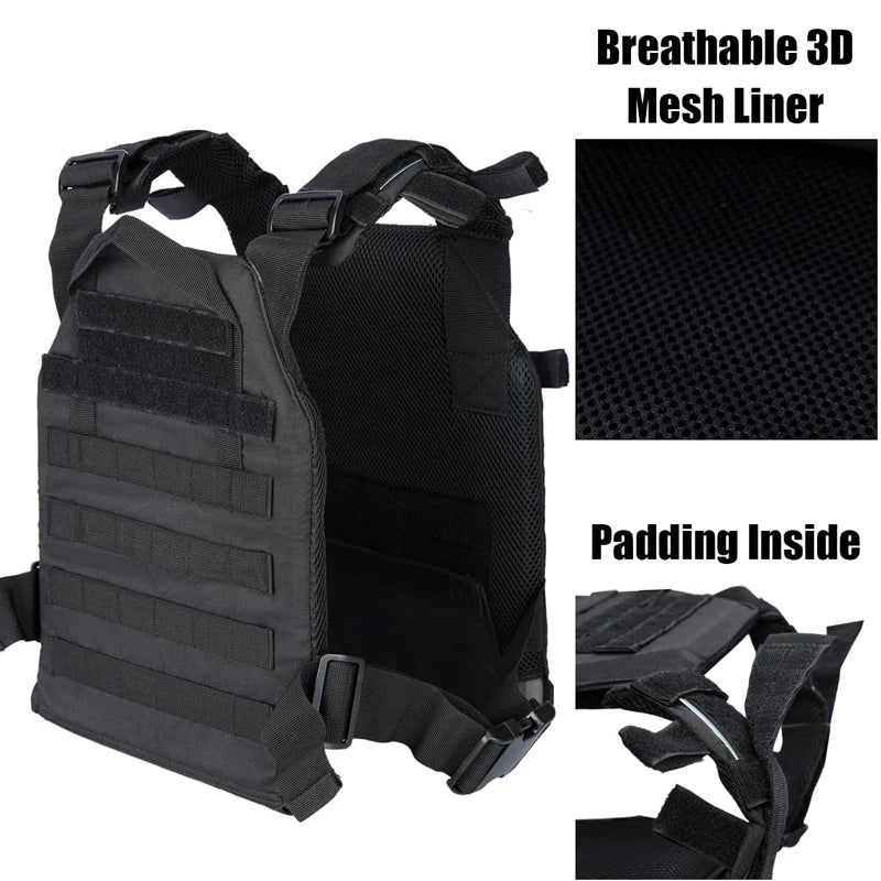 LQARMY Weighted Vest for Men and Women Weight Vests Adjustable Strength and Endurance Training Fitness Tactical Running