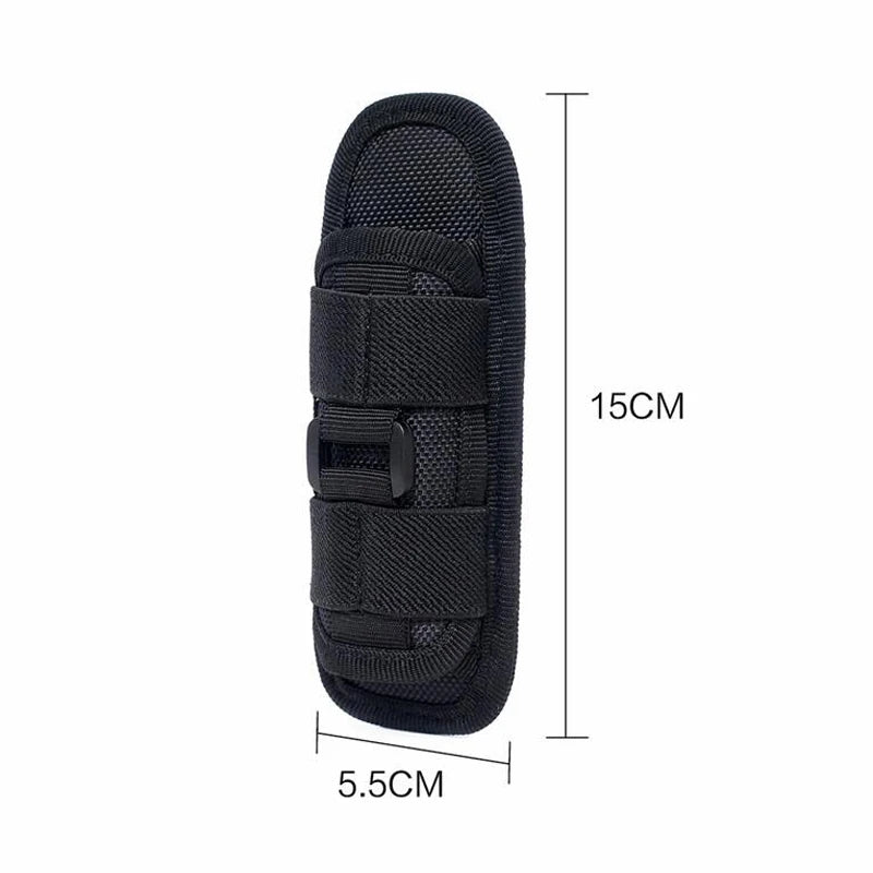Tactical 360 Degrees Rotatable Flashlight Pouch Holster Torch Case for Belt Torch Cover Hunting Lighting Accessory Survival Kits