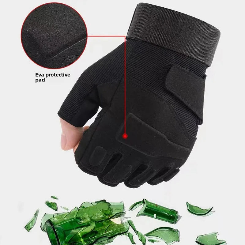 Outdoor Tactical Gloves Sport Gloves Half Finger Men Women  Shooting Hunting Fitness Fingerless Gloves