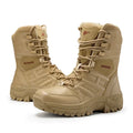 High Quality Men's Brand High-Top Leather Boots Breathable Desert Combat Men's Boots Outdoor Shoes Non-slip Hiking Ankle Boots