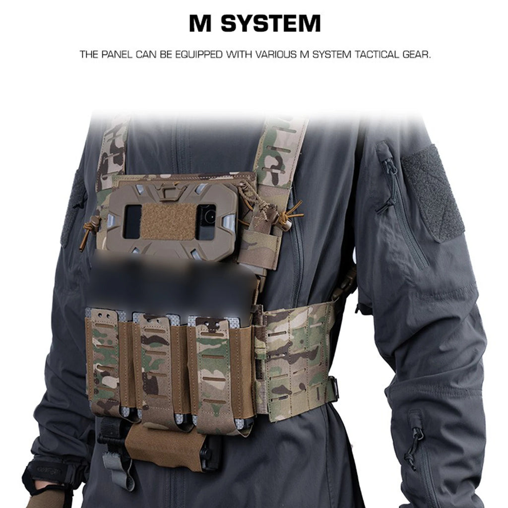 Outdoor Micro Front Panel Multi-Layer Tactic Chest Armor Management Panel for Diary Card Battery Utility Storage Pouches
