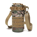 Tactical Molle Water Bottle Pouch Bag with Rawstring Open Top Shoulder Strap Camping Hiking Water Bottle Pouch Hydration Carrier