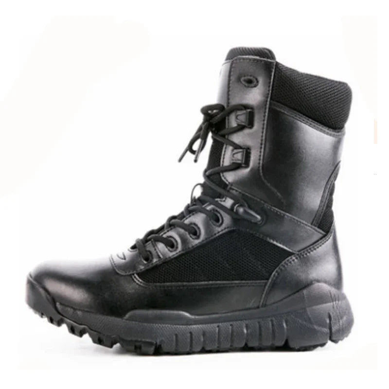 Summer Breathable Men Ankle Combat Boots Shoes Mens Tactical Desert Shoes 2024 Boot Plus Size Combat High-top Combat Boots