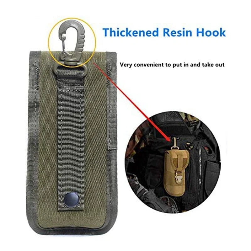 Tactical Molle Glasses Pouch Sunglasses Waterproof EDC Waist Pack EVA Goggle Storage Protector Bag Outdoor Flashlight Pouch