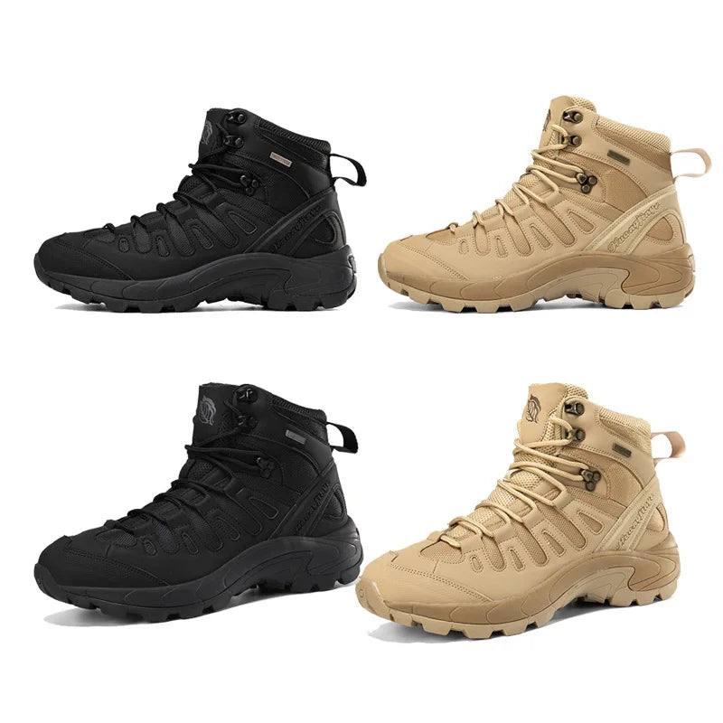 Topfight Big Size 47 46 Men's Outdoor Field Training Hiking Military Boots Hunting Trekking Camping Anti-Slip Ankle Boots