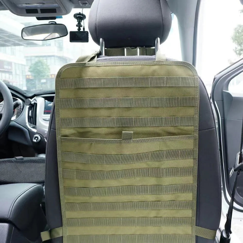 Molle Tactical Car Seat Cushion Universal Four Seasons Storage Bag Hanging Bags Car Stowing Tidying Pocket Interior Accessories